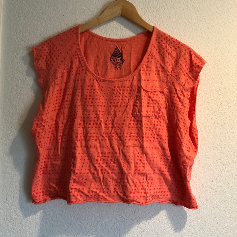 Volcom oversize neon coral tee